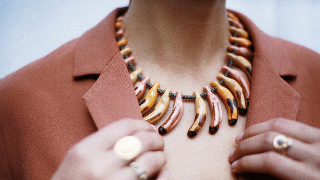 This is a shop, ceremics, antique, unique, jewellery, jewelry, josephine baker, banana