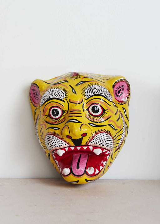 This is a shop, mask, tiger, unique, interior, India